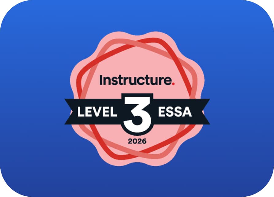 Instructure ESSA Level 3 2026 certification badge