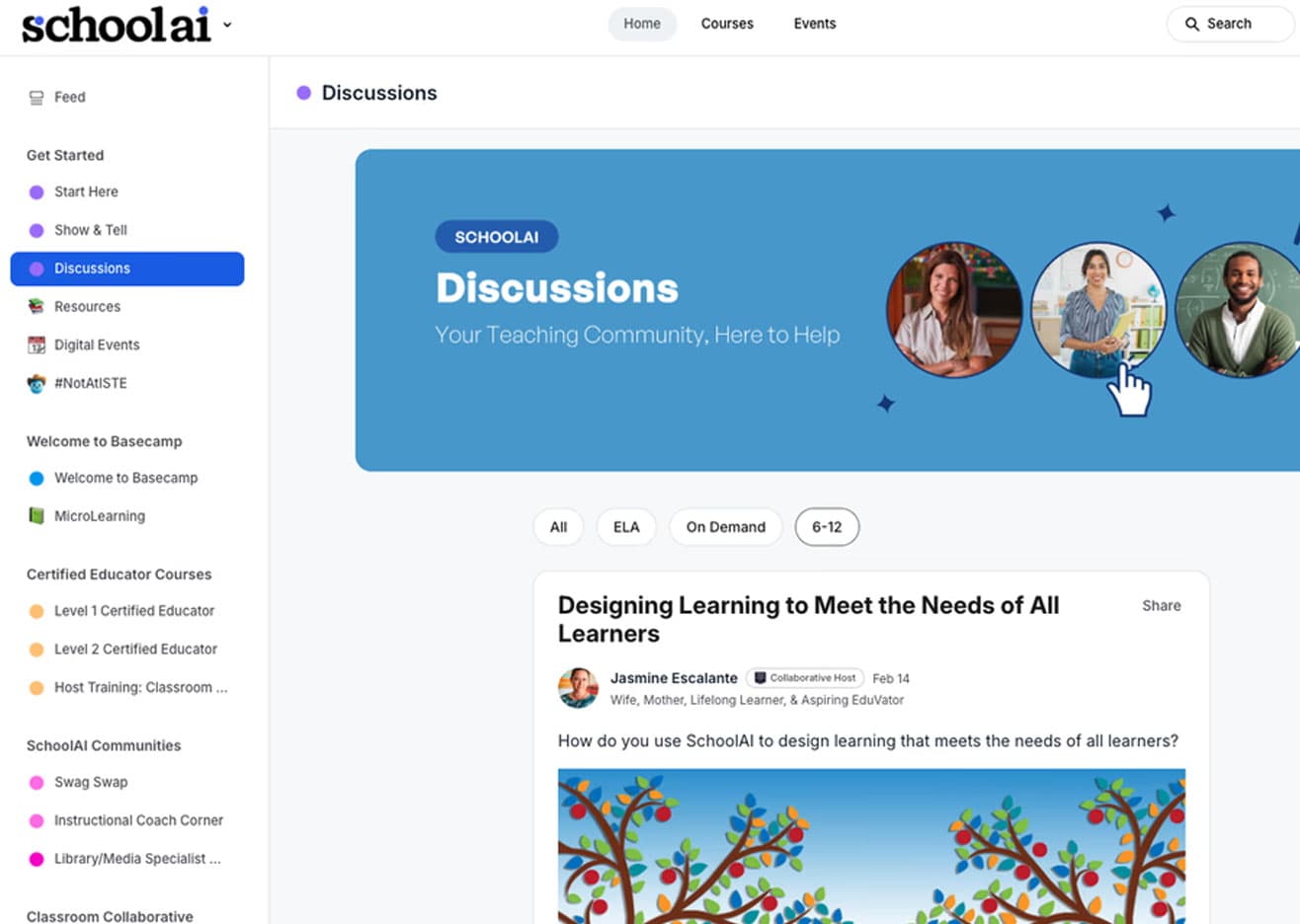 Live office hours session with SchoolAI educators