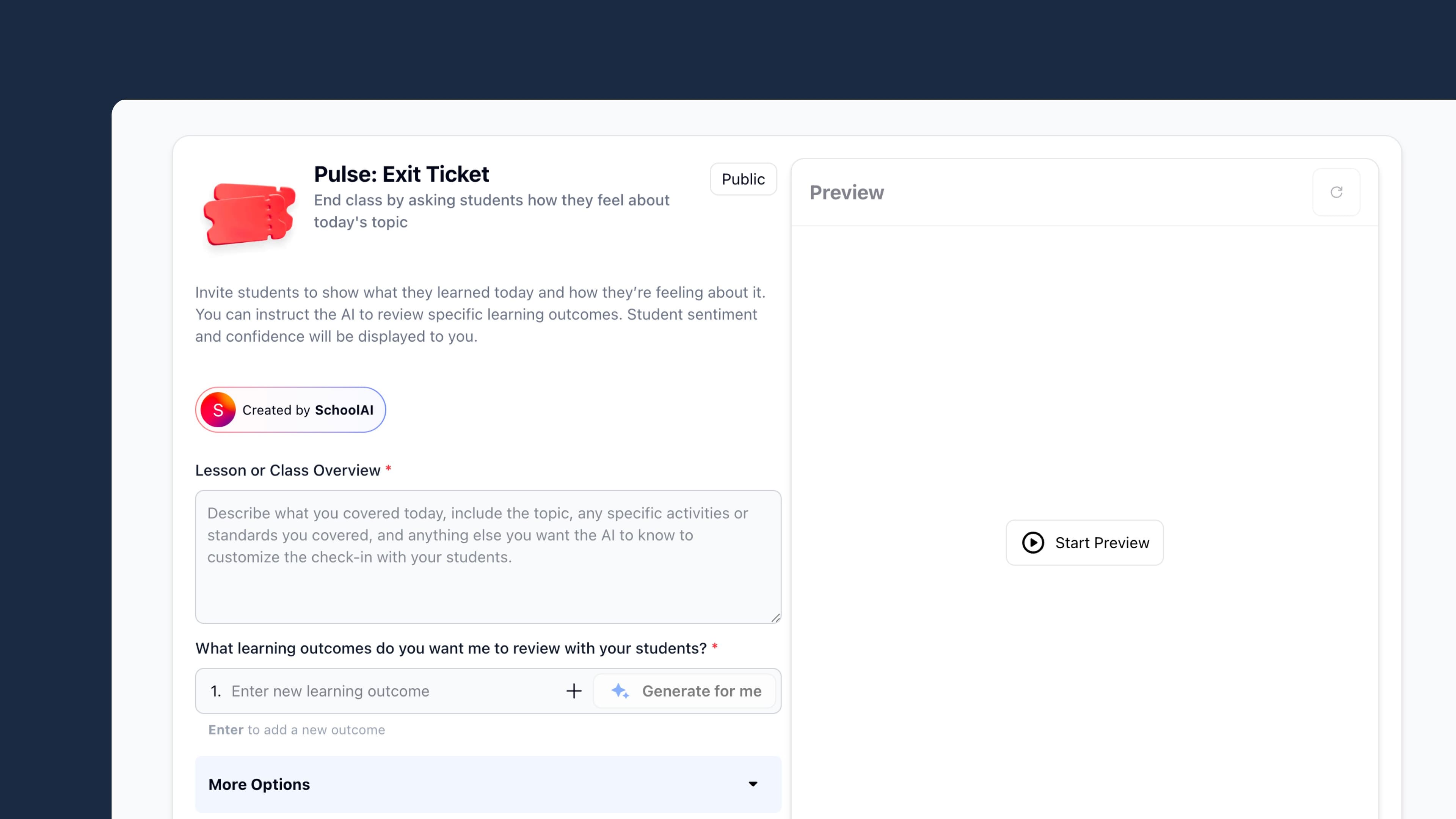 Exit tickets for real-time student feedback