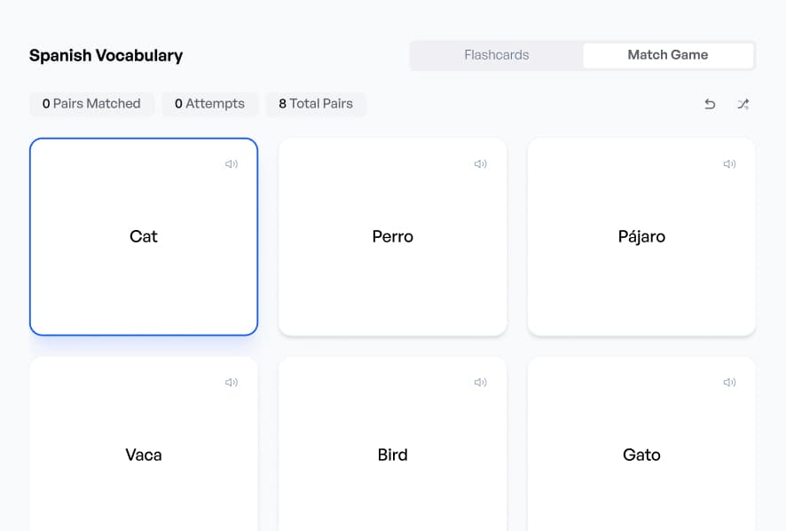 Flashcards PowerUp with adaptive study sets